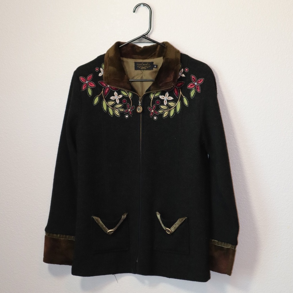 Charcoal & Floral Jacket